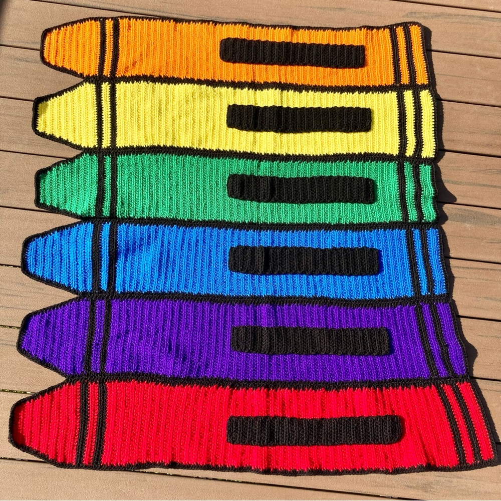 Crayons Afghan Rug